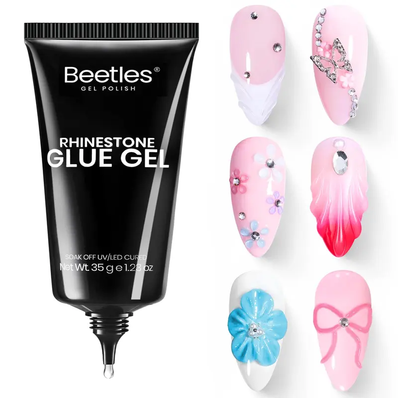 Beetles Gel pour Strass – Colle Gel Ongles 3D à Adhérence Forte