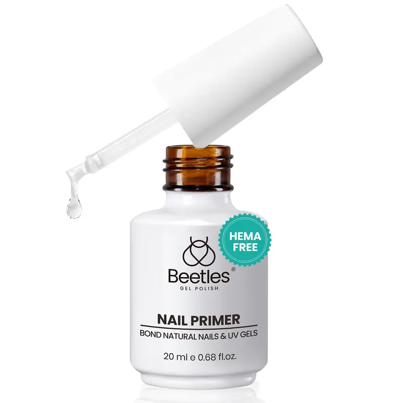 Beetles Primer Ongles 20ml – Sans Acide et HEMA, Adhérence Forte, Séchage à l'air