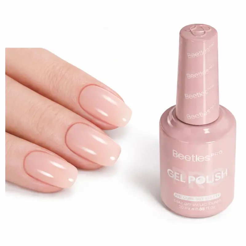 Beetles Pro Nude Gel Polish – Insecure mais Jolie, Vernis Gel Rose Lait 20 ml – Brillance longue durée