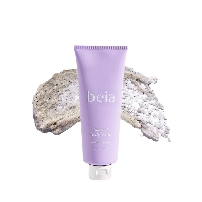 Beia Gommage du Maillot et du Corps - Gommage Doux Exfoliant a l'Acide Glycolique et Poudre de Riz, 7,6 oz