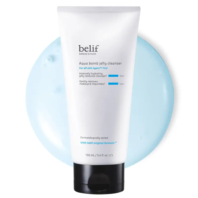 belif Nettoyant Gel Hydratant Profond – pH Bas, Gel-Mousse Doux pour Nettoyage Quotidien