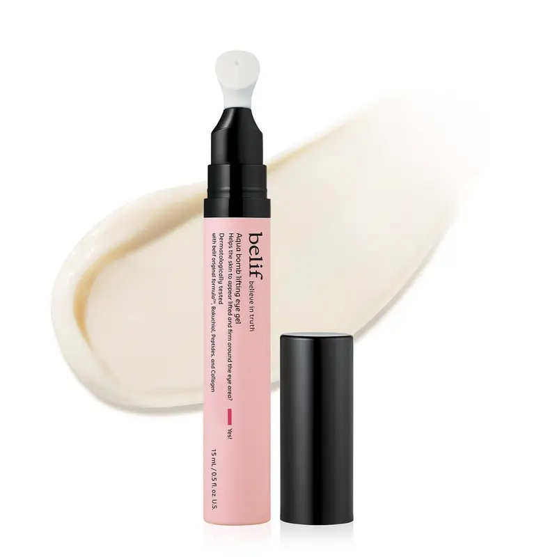 belif Sérum Raffermissant Contour des Yeux au Rétinol – Gel Aqua Bomb avec Bakuchiol, Collagène et Peptides