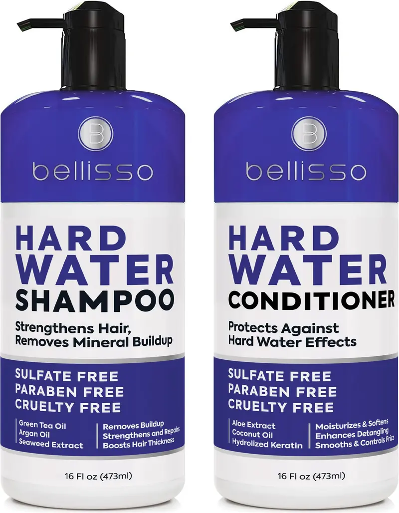 BELLISSO – Shampooing et Après-Shampooing Eaux Dures Sans Sulfates | Détox Minérale et Nettoyage Profond