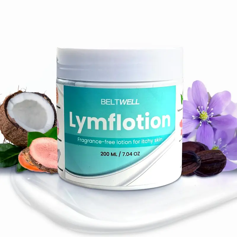 Beltwell Lymflotion – Hydratation non grasse pour peau sèche et sensible – Sans parfum, apaise les démangeaisons – 200 ml