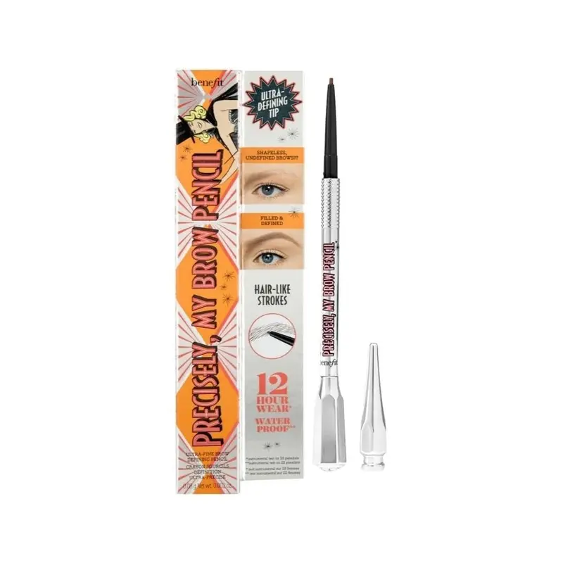Benefit Precisely My Brow Pencil — Crayon sourcils ultra fin, Teinte 3,75 Marron Chaud Moyen, 0,002 oz