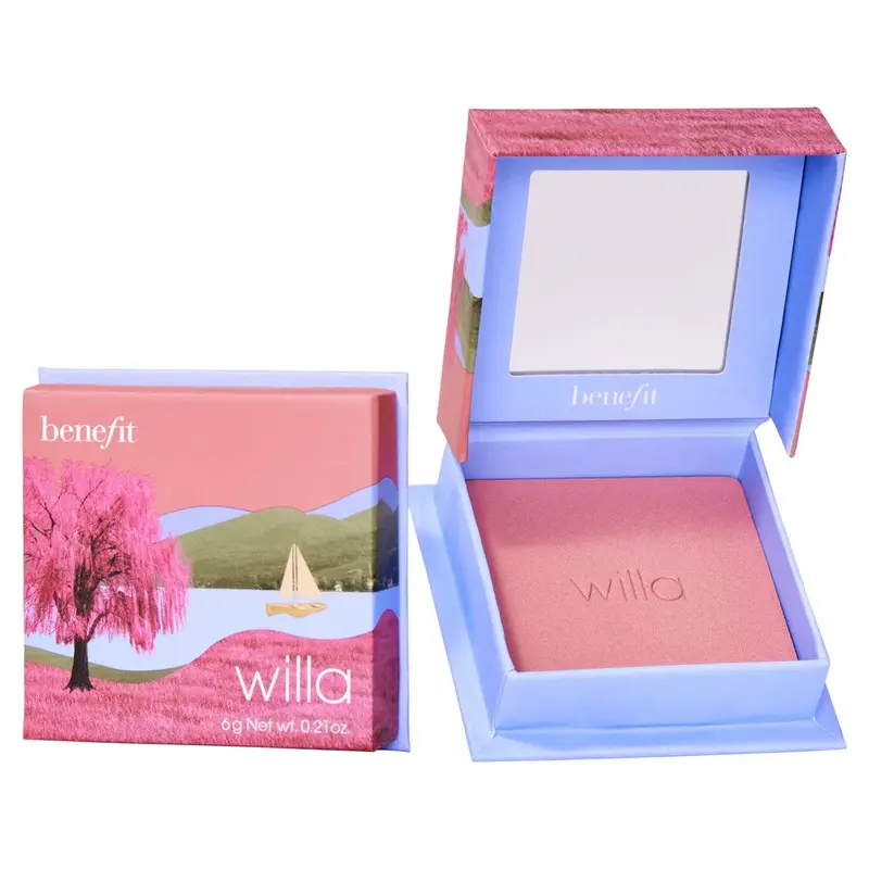 Benefit Wanderful World Willa — Poudre blush soyeuse, fini satiné et longue tenue