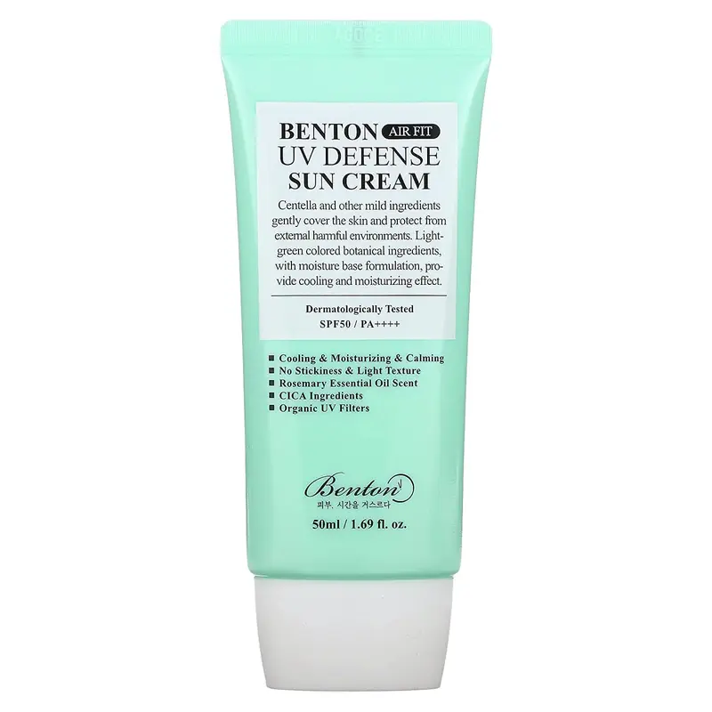 BENTON Air Fit UV Defense Crème Solaire SPF50+/PA++++ – Texture légère et hydratante