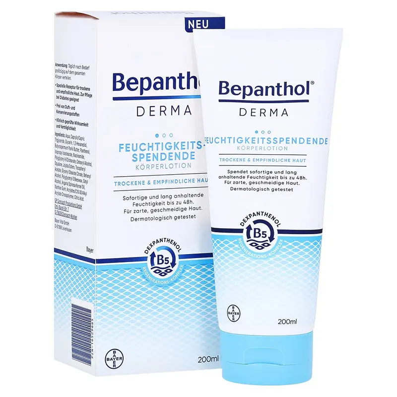 Bepanthol Derma Lotion Corps – Hydratation légère pour peau sensible, 200 ml
