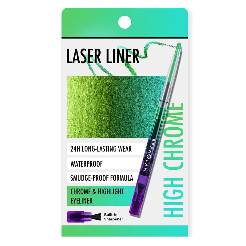 BEPHOLAN Chameleon Crayon Eyeliner Gel Vert Métallique – Imperméable, 24h, Effet scintillant (Wild Oasis)