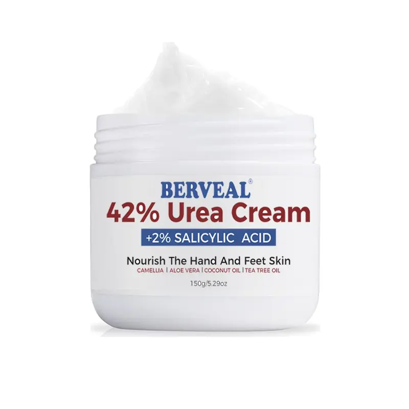 BERVEAL Crème à l’urée 42% + acide salicylique 2% pour les pieds – Hydratation intensive des talons