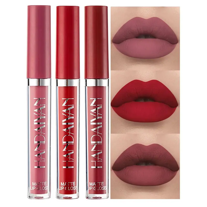 BestLand Ensemble de 3 rouges à lèvres liquides à fini mat – 24 h, hydratants et non collants | Mauve Rose, Rouge Classique, Bourgogne Profond | Végane et sans cruauté