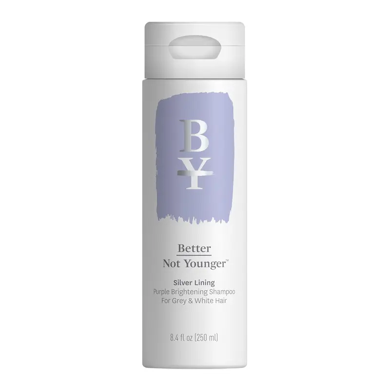 Better Not Younger Shampoing-ligne-dargent-violet pour Cheveux Gris et Blancs – Éclat, Tonification et Volume – Sans sulfates – 250 ml