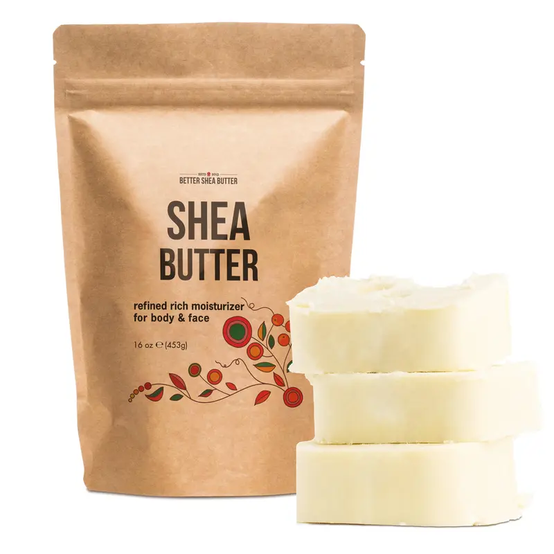Better Shea Butter Beurre de Karité Raffiné Non Parfumé – 1 Livre, Hydratation Peau & Cheveux, Base DIY