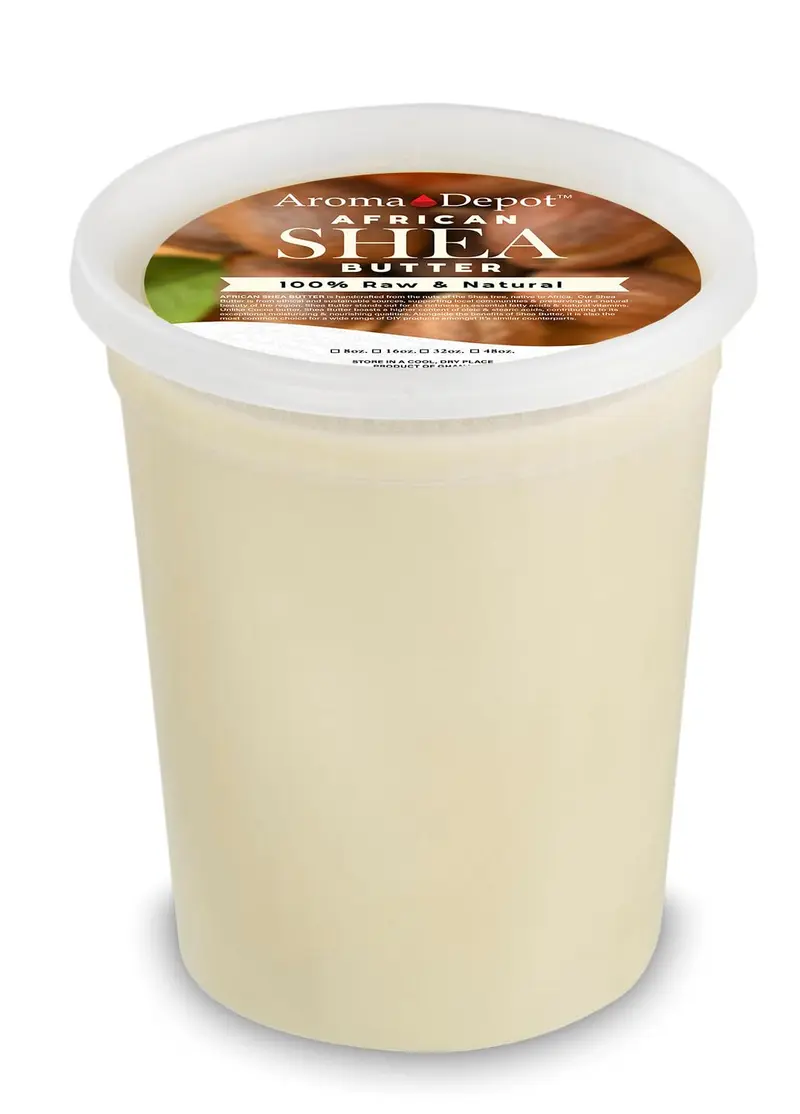 Beurre de Karité Brut Aroma Depot – 32 oz pur et non raffiné, hydratant naturel pour corps, visage et cheveux