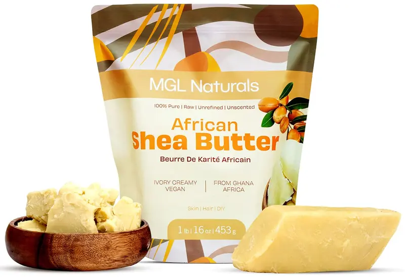 Beurre de Karité Cru Ivoire – MGL Naturals, 1 lb, hydratation peau & cheveux
