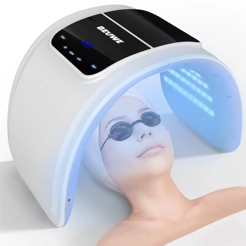 Beuwe Masque LED Visage – Thérapie lumière rouge et bleue à domicile