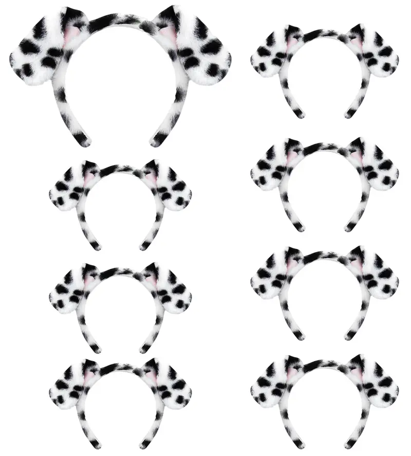 Beviliu Bandeau Oreilles Dalmatien – Lot de 8, Accessoire Cosplay et Halloween