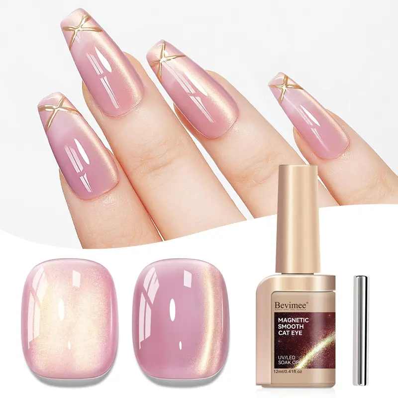 Bevimee Vernis Gel oeil-chat – Effet Magnétique, Brillance Verre, 12 ml