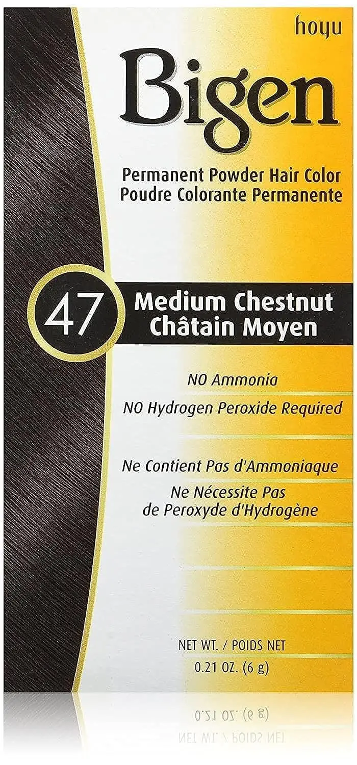 Bigen Coloration Permanente en Poudre 47 Chatain Moyen – Brun Durable