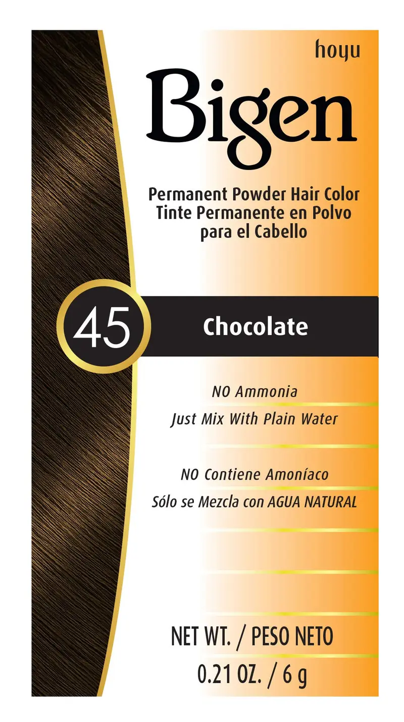 Bigen Poudre Permanente Chocolat #45 – Lot de 6