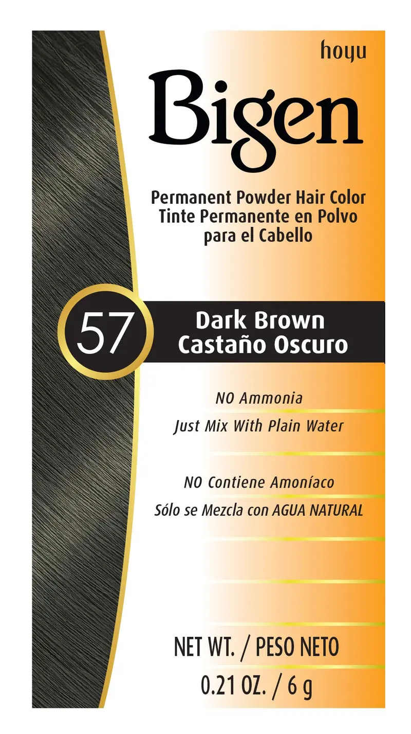 Bigen Poudre Permanente n°57 Brun Foncé – Lot de 6