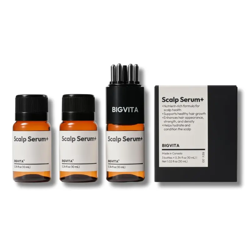 BIGVITA Scalp Serum + Appplicateur Massage – Cheveux plus épais et cuir chevelu apaisé | Biotine, AnaGain™, Centella