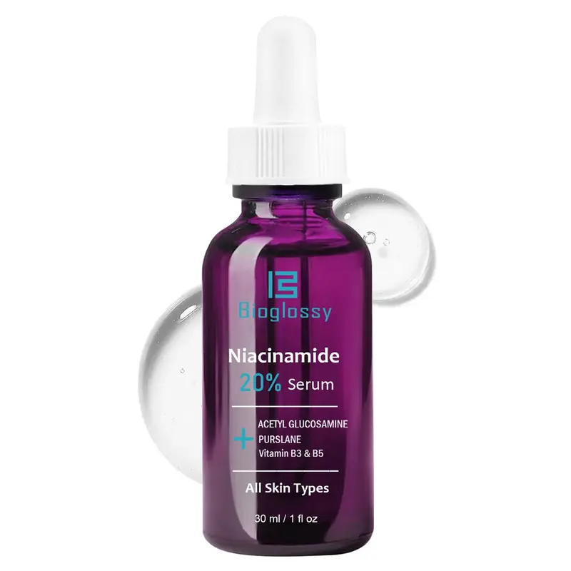 Bioglossy Sérum Niacinamide 20% pour le visage – Pores affinés, Hydratation et Éclat
