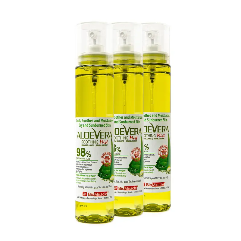 BioMiracle Brume d’Aloe Vera Apaisante – Hydratation Profonde (3× Pack)