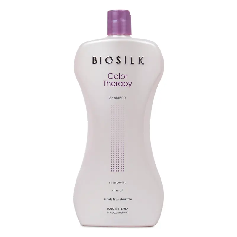 BioSilk Color Therapy Shampoo — Nettoie en douceur sans décolorer la couleur, Protection de la couleur pendant le lavage, Sans sulfate ni parabènes, Non testé sur animaux, 34 oz