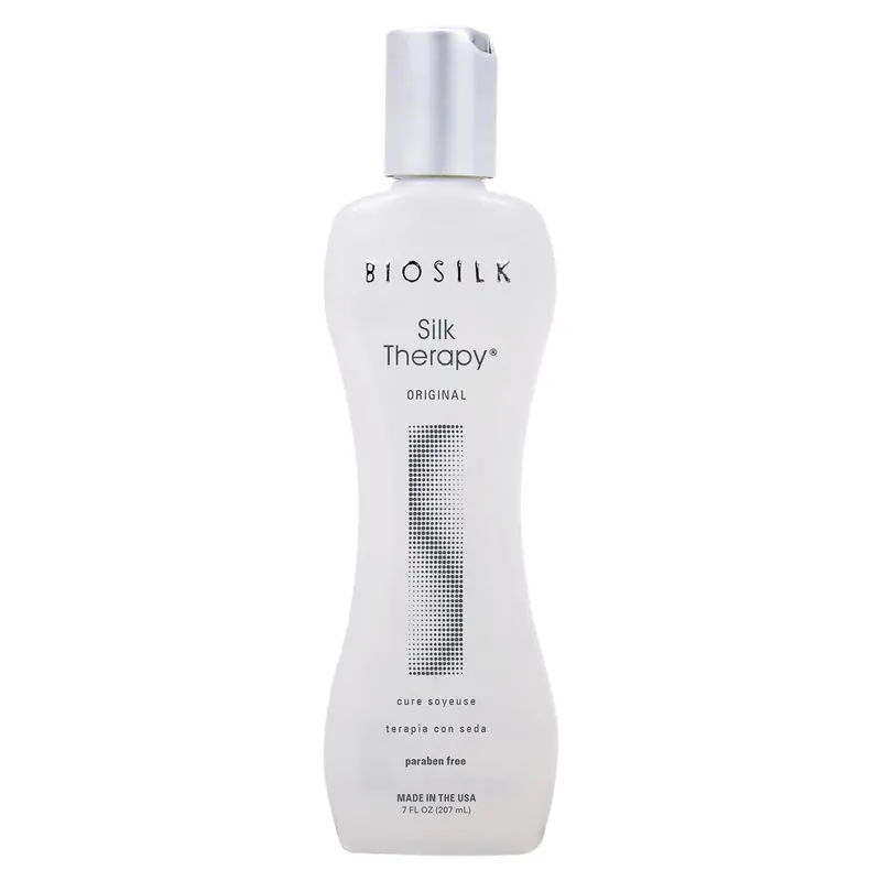BioSilk Silk Therapy Original – Traitement reconstructeur sans sulfate ni parabènes, brillance et prévention des fourches, 200 ml – Non testé sur les animaux