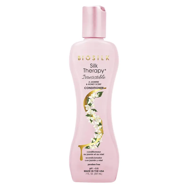 BioSilk Thérapie Soie IrrÉSistible — Conditionneur Hydratant, Jasmin et Miel, Sans sulfates ni parabènes, Non testé sur animaux, 7 oz