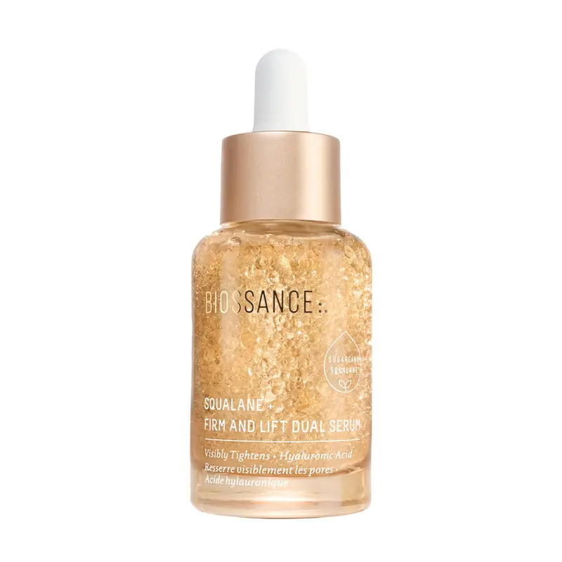 Biossance Squalane + Firm & Lift Dual Serum – Sérum visage hydratant et liftant (30 ml)