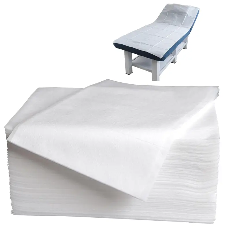 Biubumtu – 100 Draps Jetables pour Table de Massage 31,5 x 71 pouces, Blanc, Non Tissé
