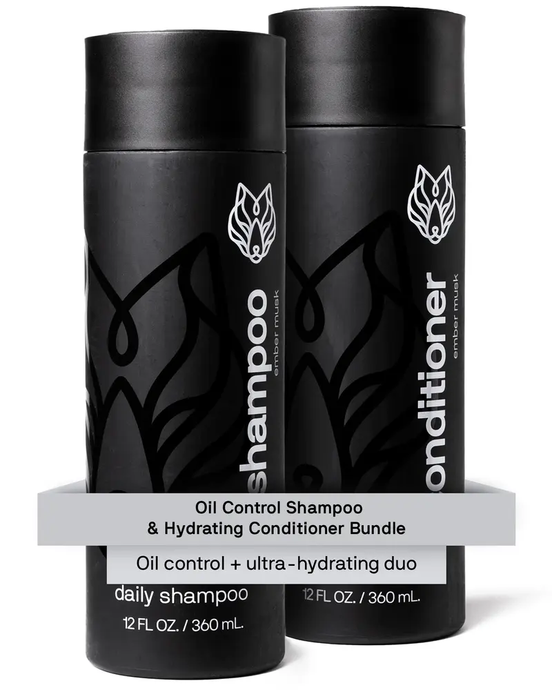 Black Wolf Duo Shampoing & Après-Shampoing Hommes – Contrôle de l’Huile et Cheveux Doux