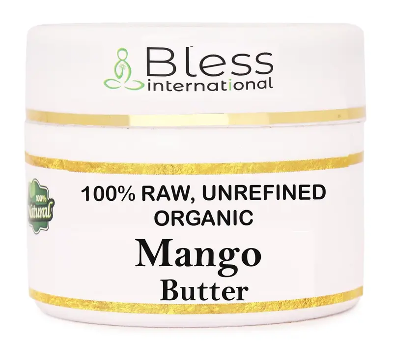 Bless International Beurre de Mangue Bio 100% Pur – Hydratant Visage, Corps & Cheveux | 115 g Grade A