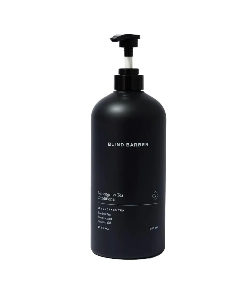 Blind Barber Après-shampoing Citronnelle pour hommes – Sans sulfates, huile de coco, rooibos et houblon – Corps léger et brillance (946 ml)