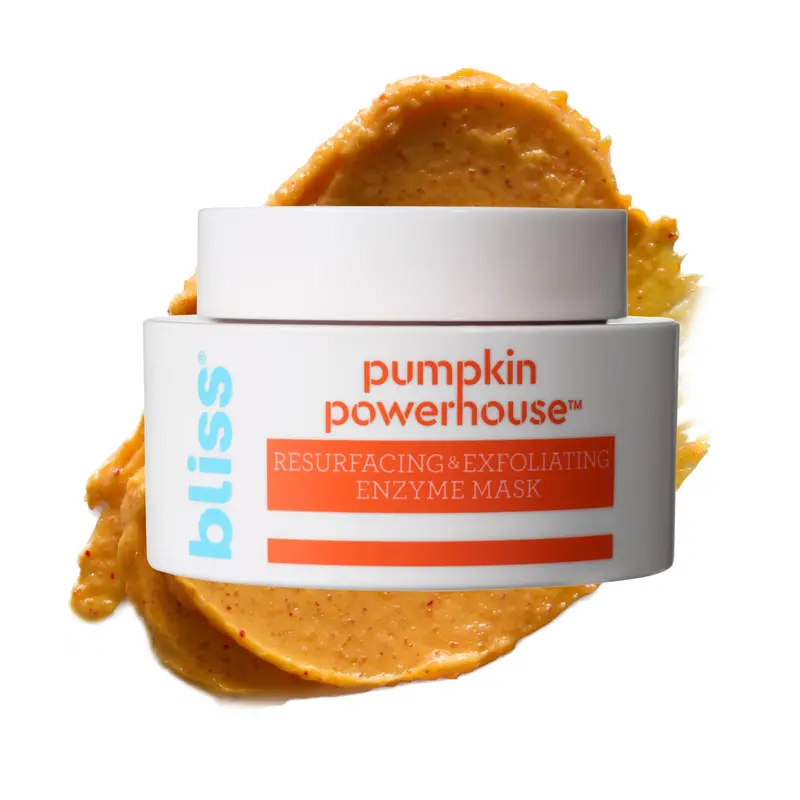 Bliss Pumpkin Powerhouse – Masque enzymatique resurfaçant 10% AHA, prébiotiques et acide hyaluronique – Végan, Propre et sans cruauté (1,7 oz)