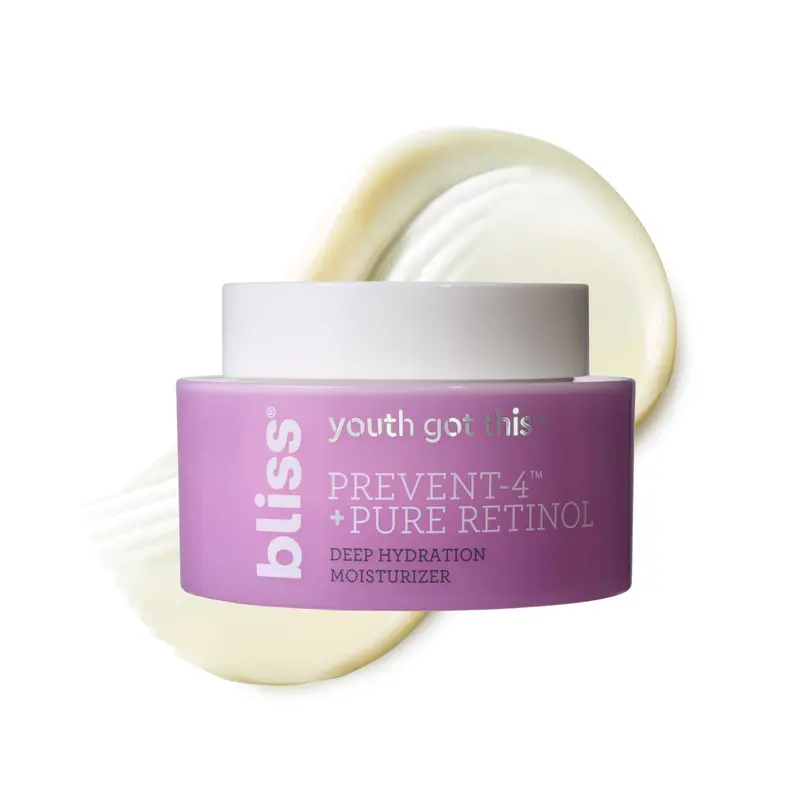 Bliss Youth Got This Retinol Moisturizer – Rétinol pur + PREVENT-4™ pour ridules et hydratation profonde | Sans parfum, vegan & cruelty-free | 50 mL