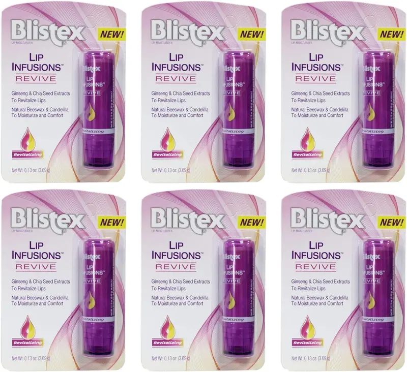 Blistex Infusions Lèvres Revive – Soin Hydratant Lèvres 0,13 oz (Lot de 6)