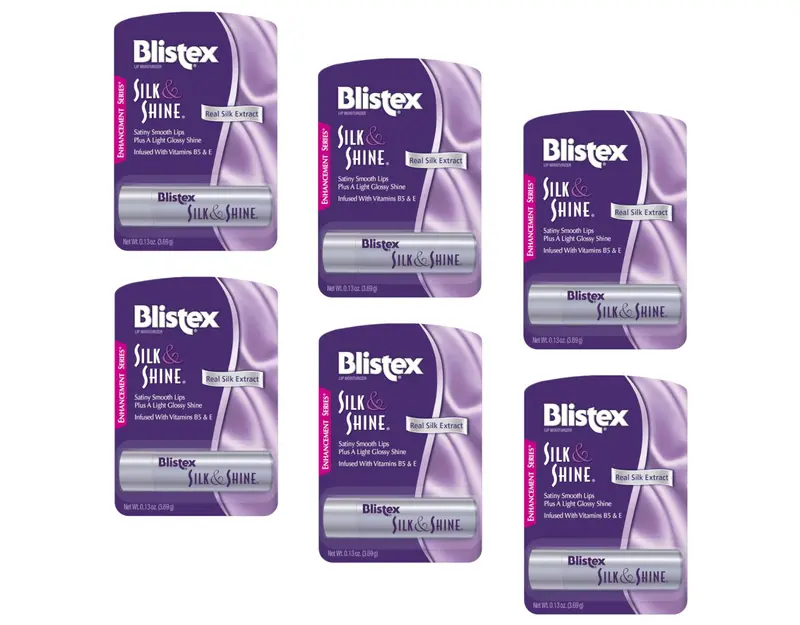 Blistex Silk & Shine — Hydratation des lèvres satinée, pack de 6