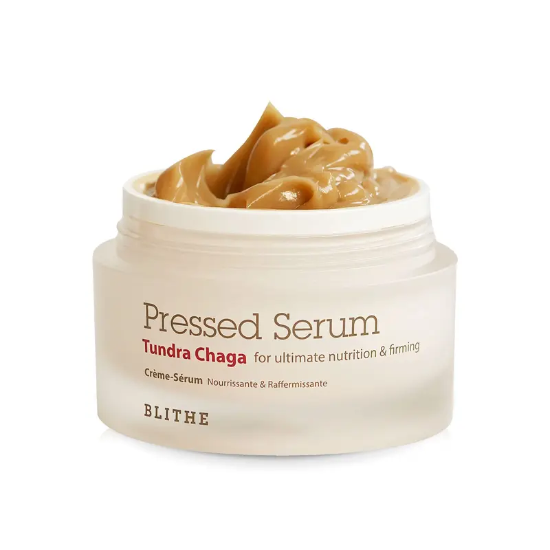 BLITHE Sérum Pressé Tundra Chaga – Hydratant 2-en-1 anti-âge pour le visage, 50 ml