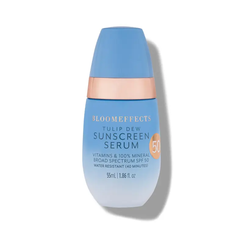 Bloomeffects Tulip Dew Sérum SPF 50 Minéral Non Nano — Hydratant et Fini lumineux — Sans cruauté
