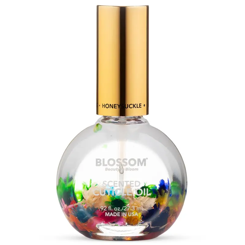 Blossom Huile Cuticule pour Ongles - Hydratante, Fleurs Réelles, Senteur Chèvrefeuille, 0,92 fl oz (27 ml) - Fabriqué aux États-Unis