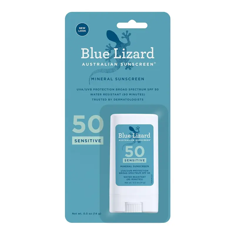 Blue Lizard SPF50+ Stick Sensitive – Écran Solaire Minéral Stick 0,5 oz (pack de 3)