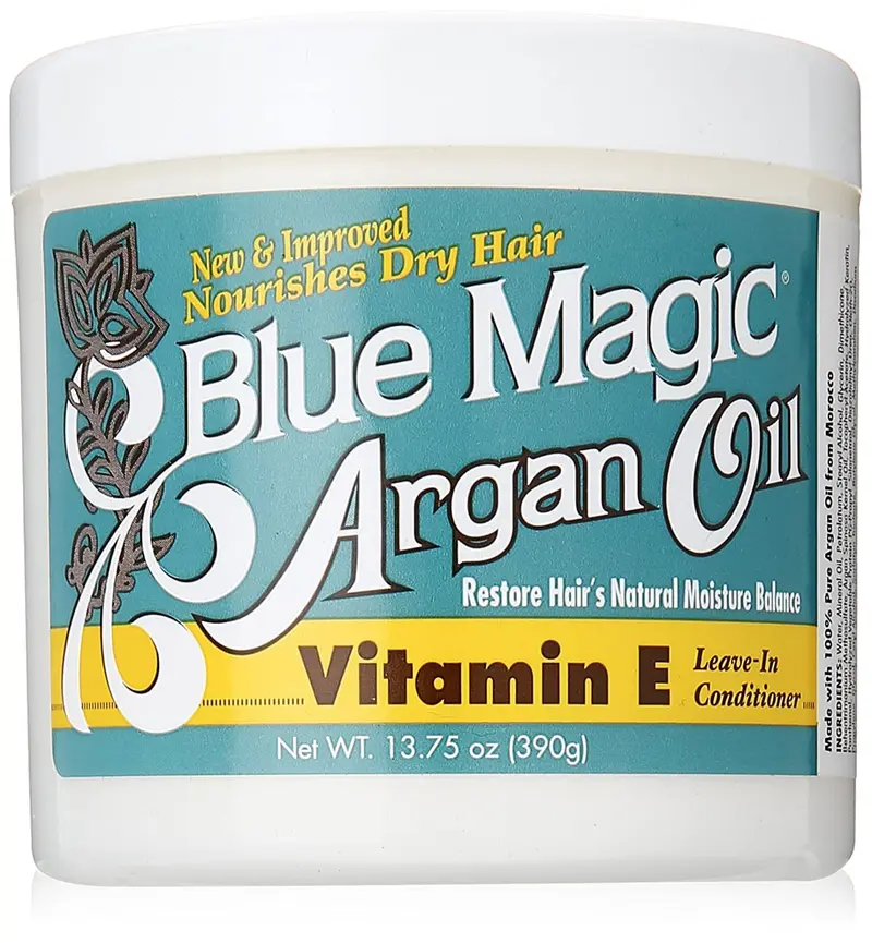 Blue Magic Huile d'Argan et Vitamine E – Soin Sans Rinçage 13,75 oz