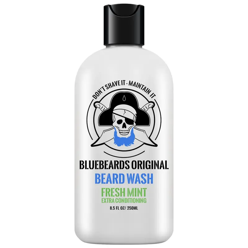Bluebeards Original Soin Barbe Menthe Fraîche 8,5 oz – Nettoyage Profond et Conditionnement – Fabriqué aux États‑Unis