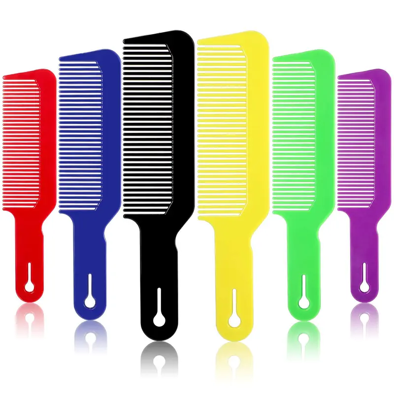 Boao - Lot de 6 Peignes Barbiers Colorés (9 pouces), Plat-Top, Anti-Statique