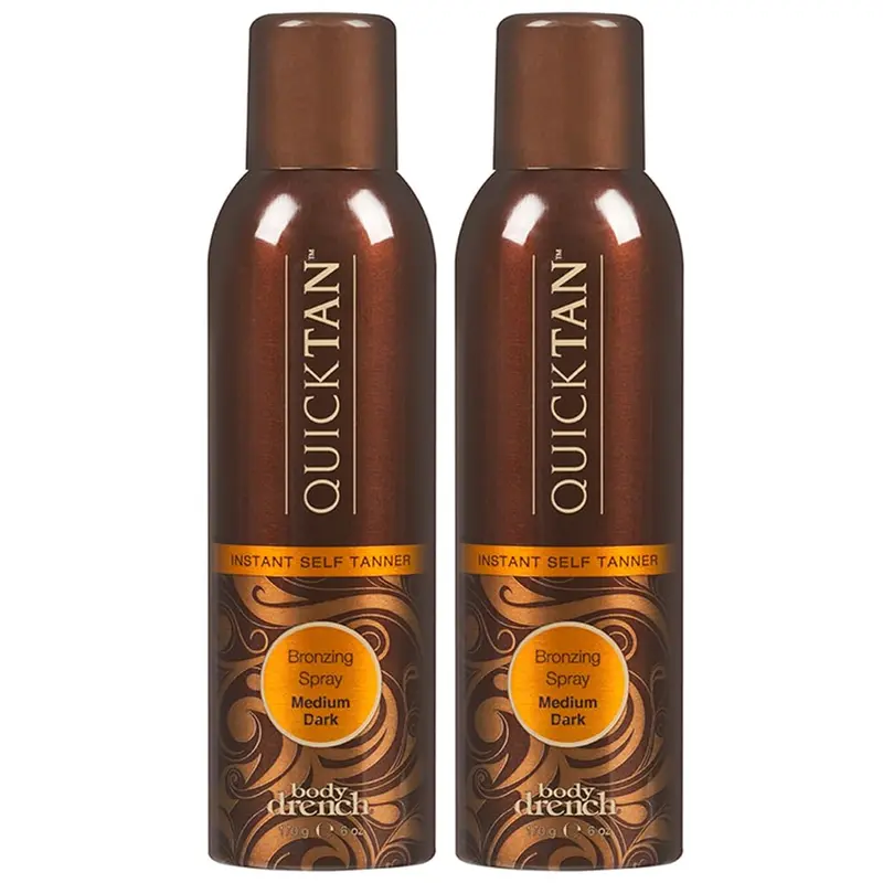 Body Drench QuickTan Spray Autobronzant Instantané – Bronzage Naturel, Séchage Rapide, Lot de 2 x 6 oz