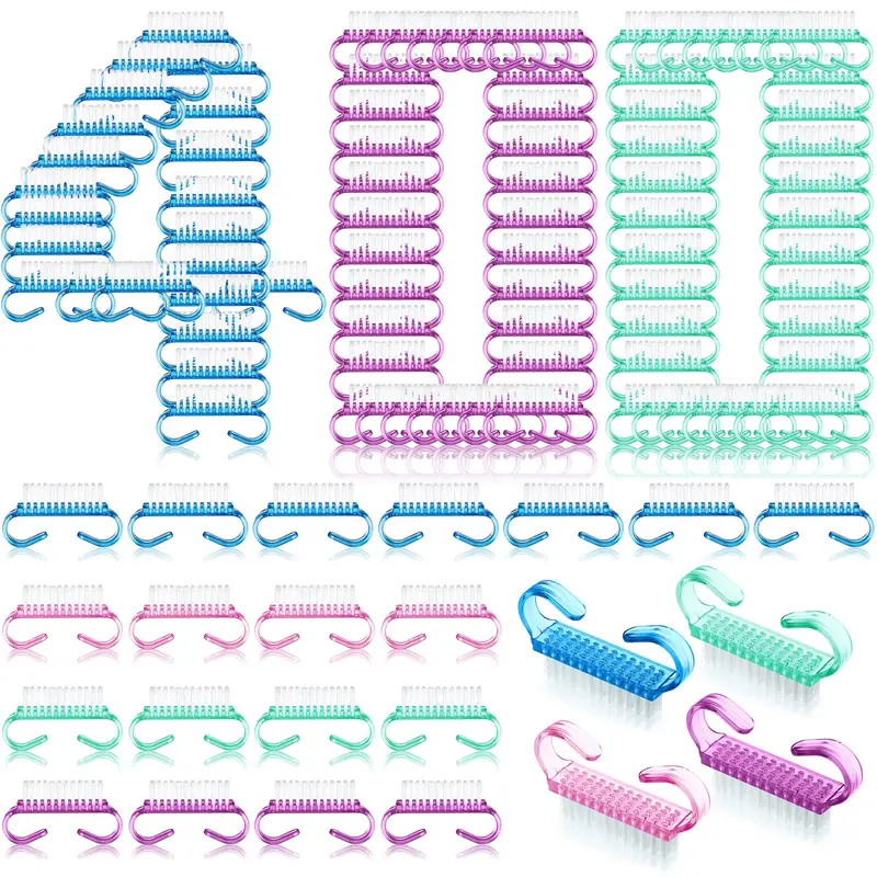Bokon 400 pièces – Brosses pour ongles à poignée grip, kit pédicure multicolore