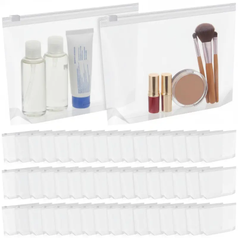 Bokon – Lot de 100 petits sacs de toilette transparents 13 x 20,6 cm avec zip